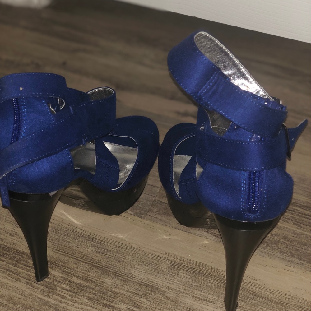 Blue Platform Heels - Picture 4 of 4